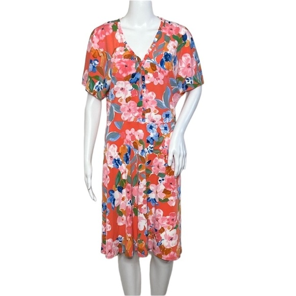 Maggy London Women’s Short Sleeve Floral Dress - Picture 1 of 11